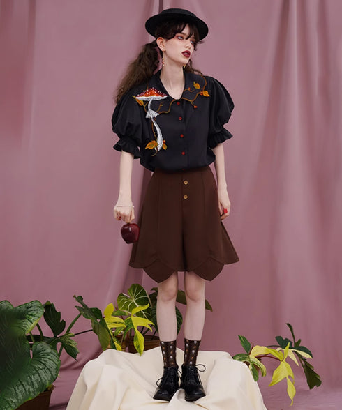 Mushroom Berry Blouse